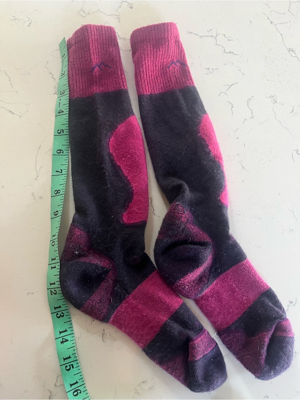 Purple & magenta smartwool ski Socks